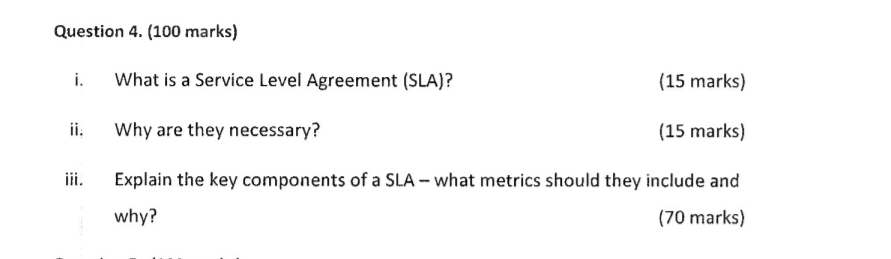 Question 4. (100 marks) i. What is a Service