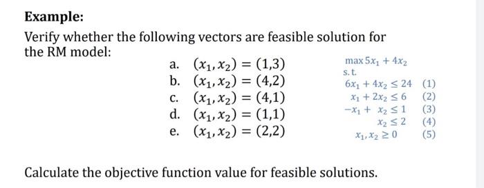 Example: Verify whether the following vectors are