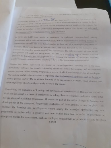 answers to Hansen construction case study Study