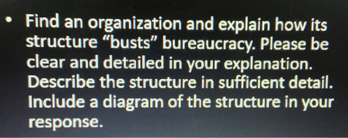 Find an organization and explain how its