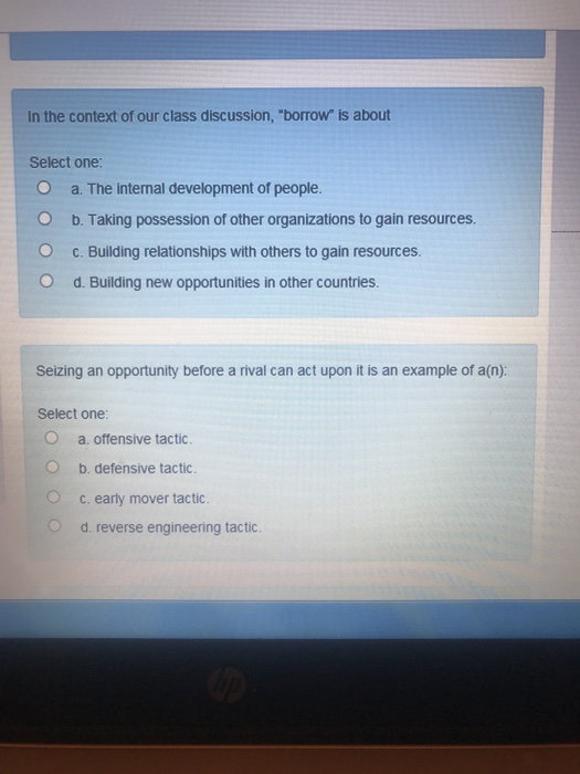 In the context of our class discussion, "borrow"