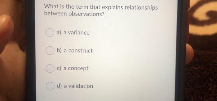 What is the term that explains relationships