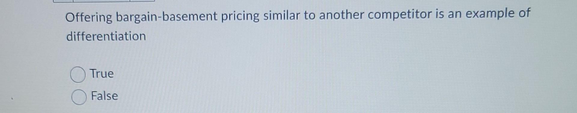 Offering bargain-basement pricing similar to