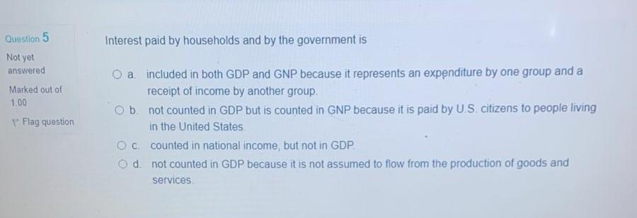 Interest paid by households and by the government