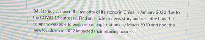 Q1: Prepare a SWOT analysis based on the case to