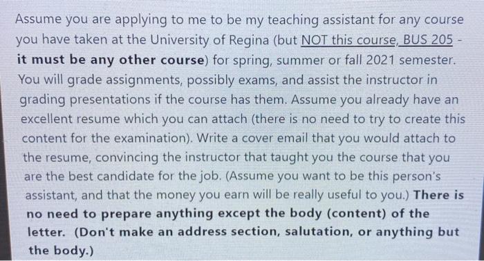 The writer's task is to write a very professional