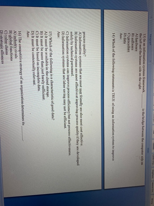 Styles 8) What is one reason information