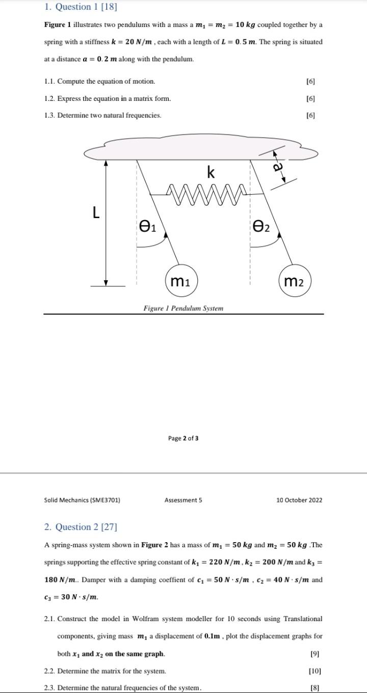 mechanical engineering Figure 1 illustrates two