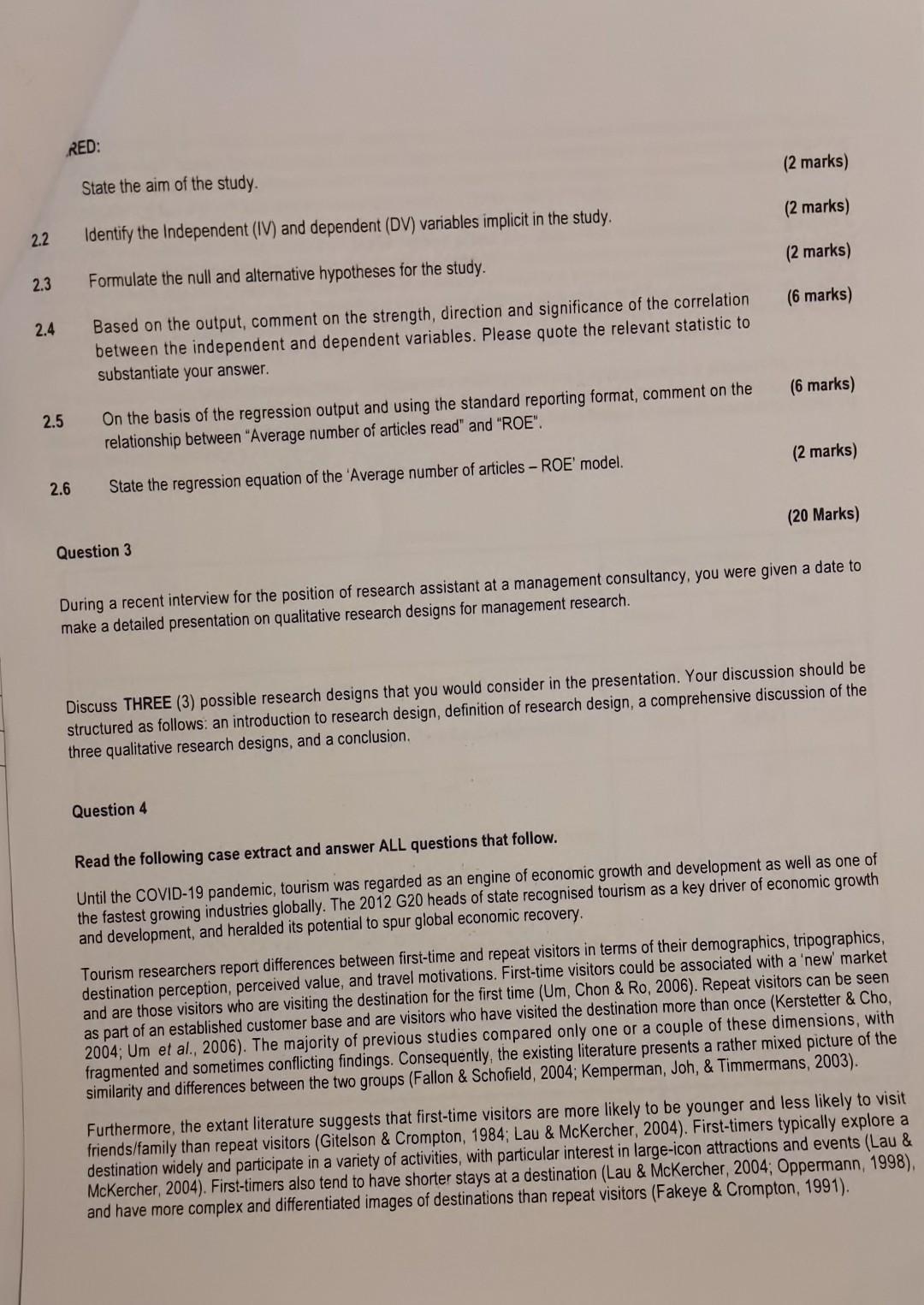 ORMATIVE ASSESSMENT 2 [100 Marks] Answer ALL the