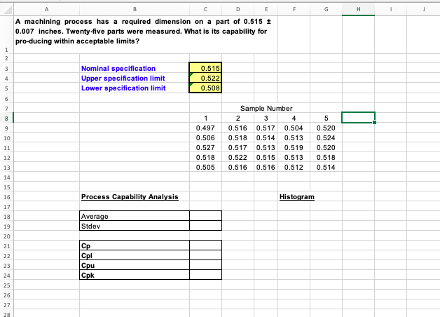 A machining process has a required dimension on a