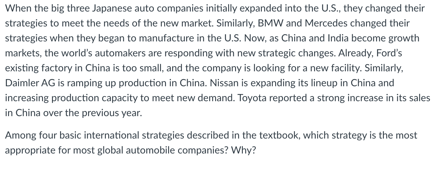 When the big three Japanese auto companies