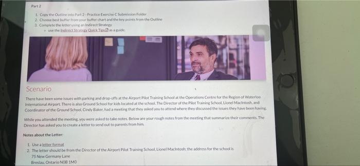 Part 1 1. Read the Scenario below. 2. In the text