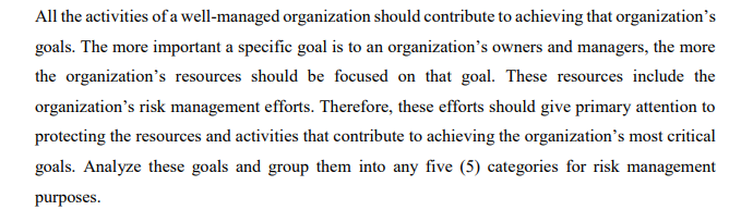 All the activities of a well-managed organization