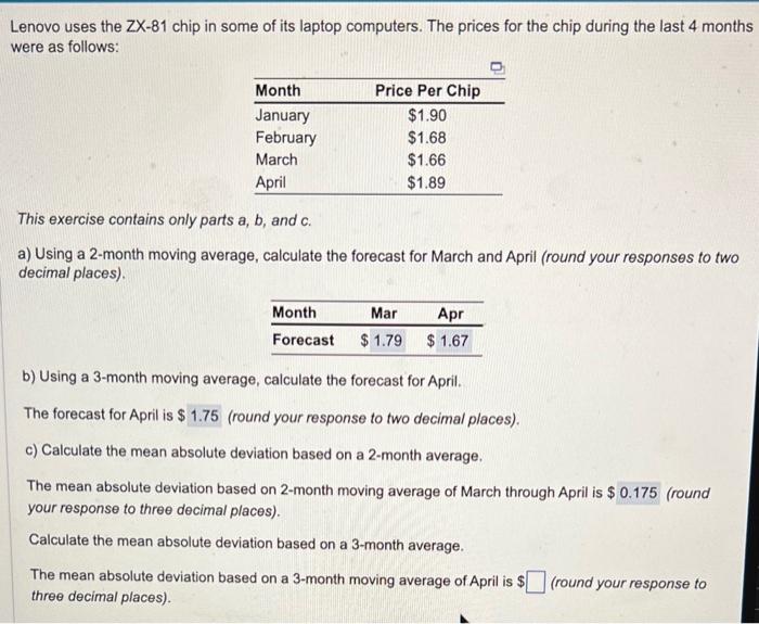 Based on the mean absolute deviation, the 2-month