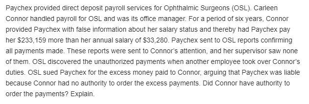 Paychex provided direct deposit payroll services
