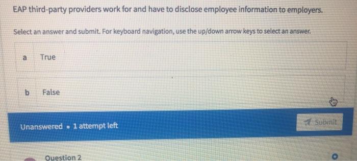 EAP third-party providers work for and have to