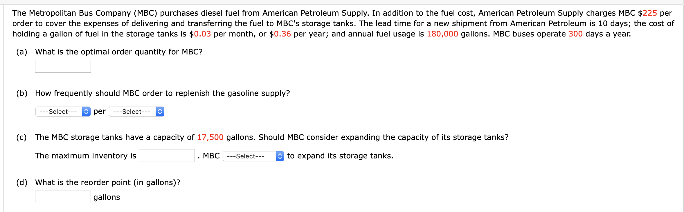 The Metropolitan Bus Company (MBC) purchases