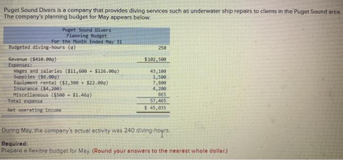 Puget Sound Divers is a company that provides