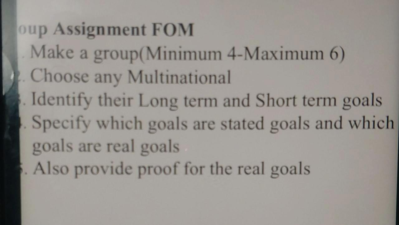 oup Assignment FOM Make a group(Minimum 4-Maximum