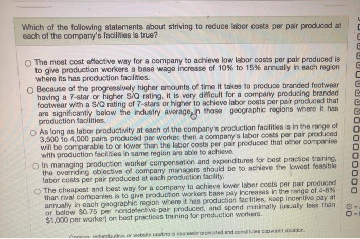 Which of the following statements about striving