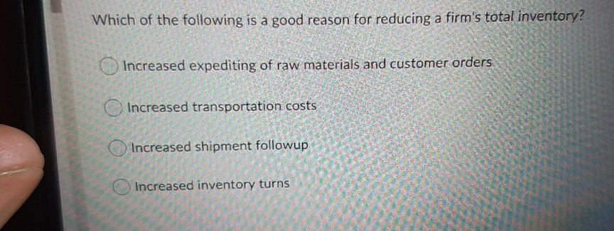 Which of the following is a good reason for