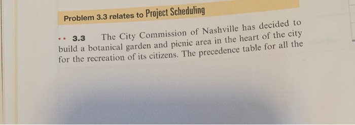 3.3 and 3.5 Problem 3.3 relates to Project
