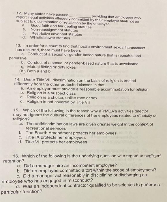 12. Many states have passed providing that