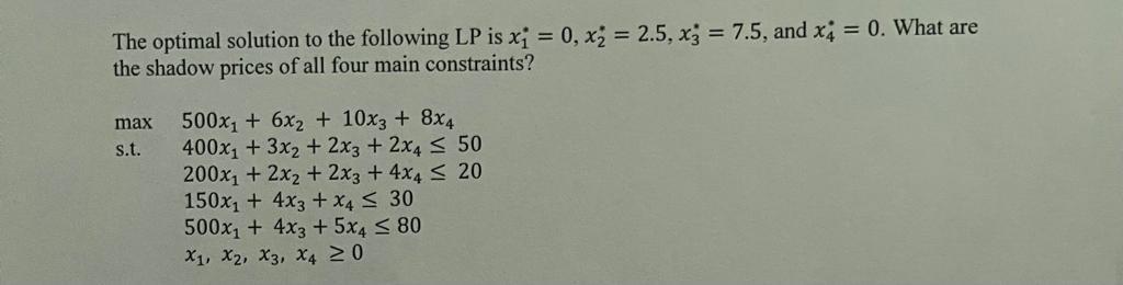 Need answer to this question The optimal solution