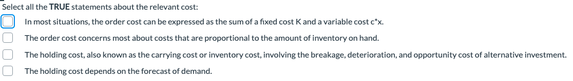 Multiple statements can be selected. Upvotes will