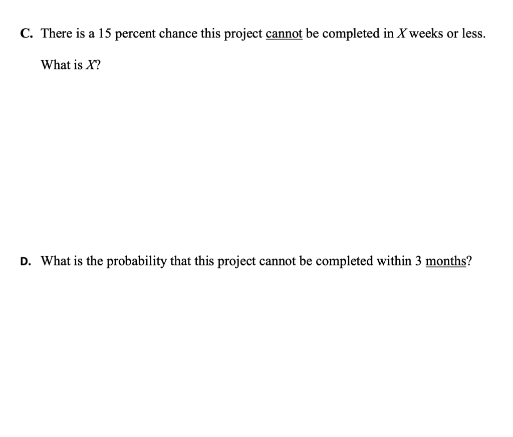 The following represents a project that should be