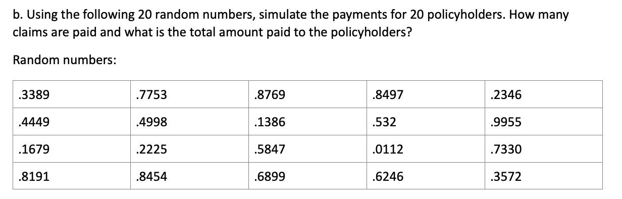 Please use Excel! The Auto Insurance Company