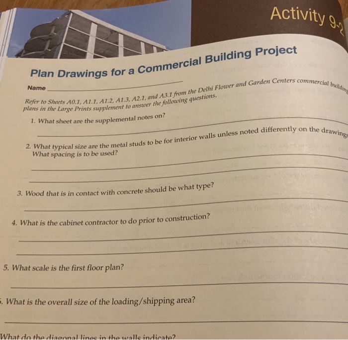 Activity 9. Plan Drawings for a Commercial