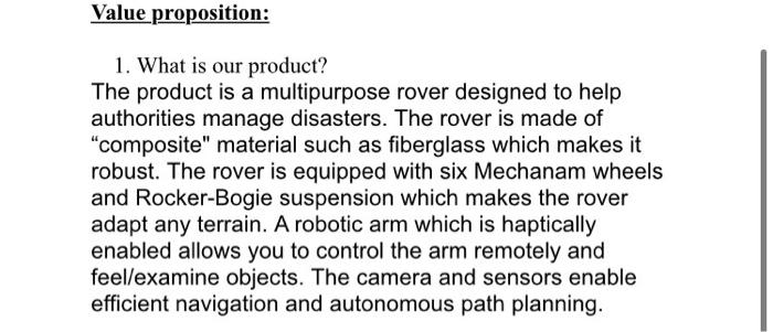 I need SWOT table about this product. It does not