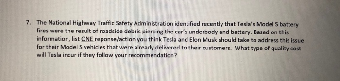 7. The National Highway Traffic Safety