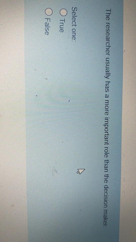 The researcher usually has a more important role