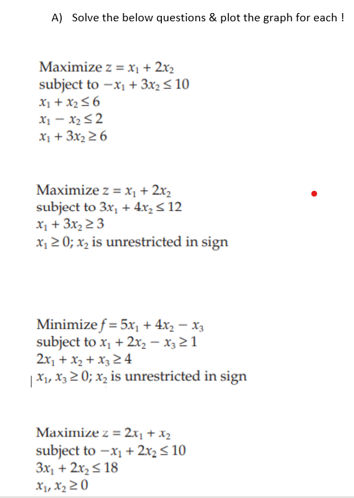 Subject :- Advance Computation A) Solve the below