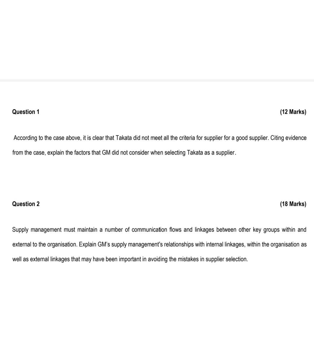 CASE STUDY [30 Marks] GM recalling 7 million