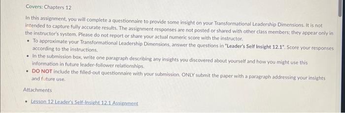 In this assignment, you will complete a