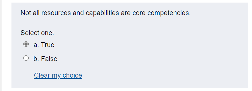 Not all resources and capabilities are core
