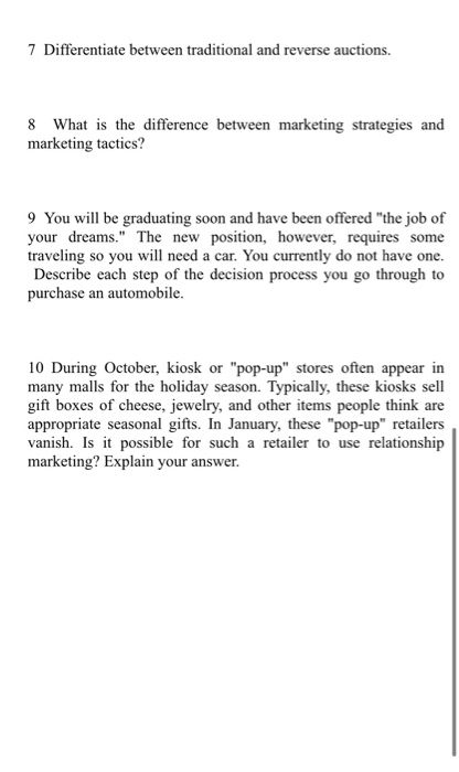 Marketing class 7 Differentiate between