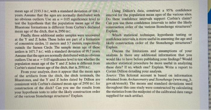 6. significance. 6. Construct a confidence