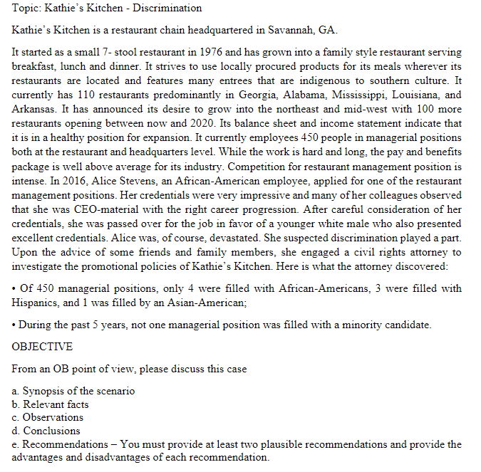 Please prepare the answer on each of the