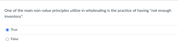 One of the main non-value principles utilize in