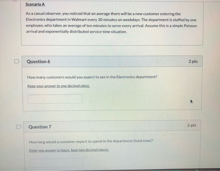 Scenario A As a casual observer, you noticed that