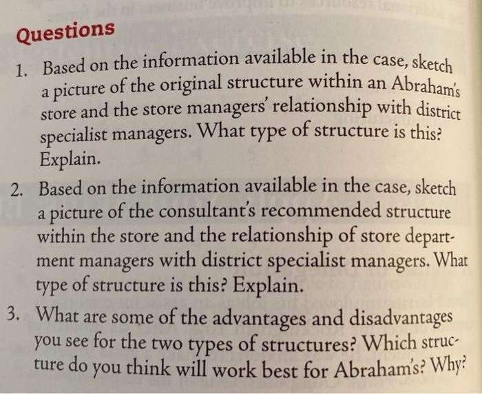 Questions 1. Based on the information available