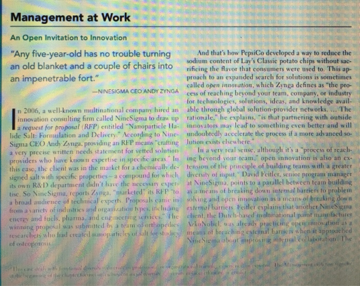 each Question should be 300-500 words Management
