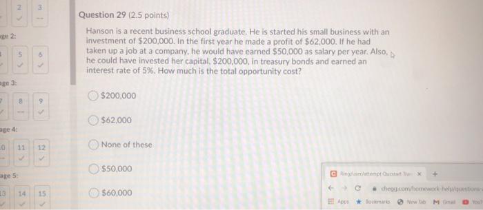 2 3 Question 29 (2.5 points) Hanson is a recent