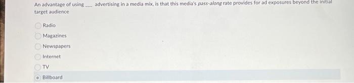 A media schedule can be defined as a binary