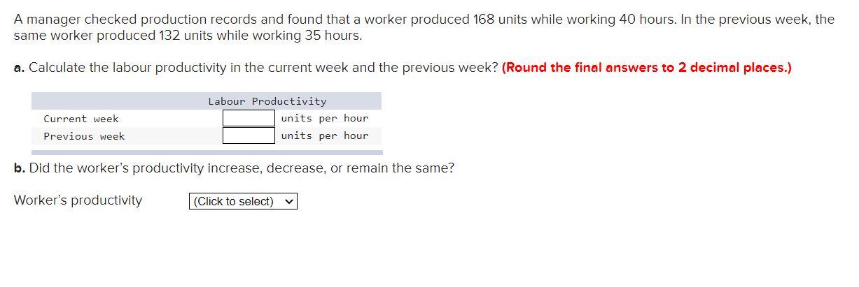 A manager checked production records and found
