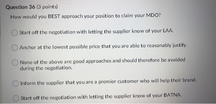 Question 34 (5 points) You are employed by